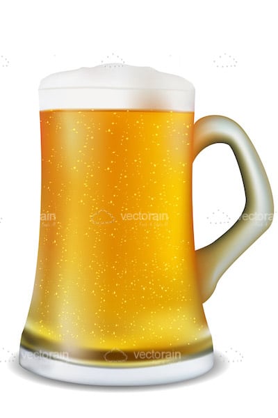 Isolated Pint of Beer